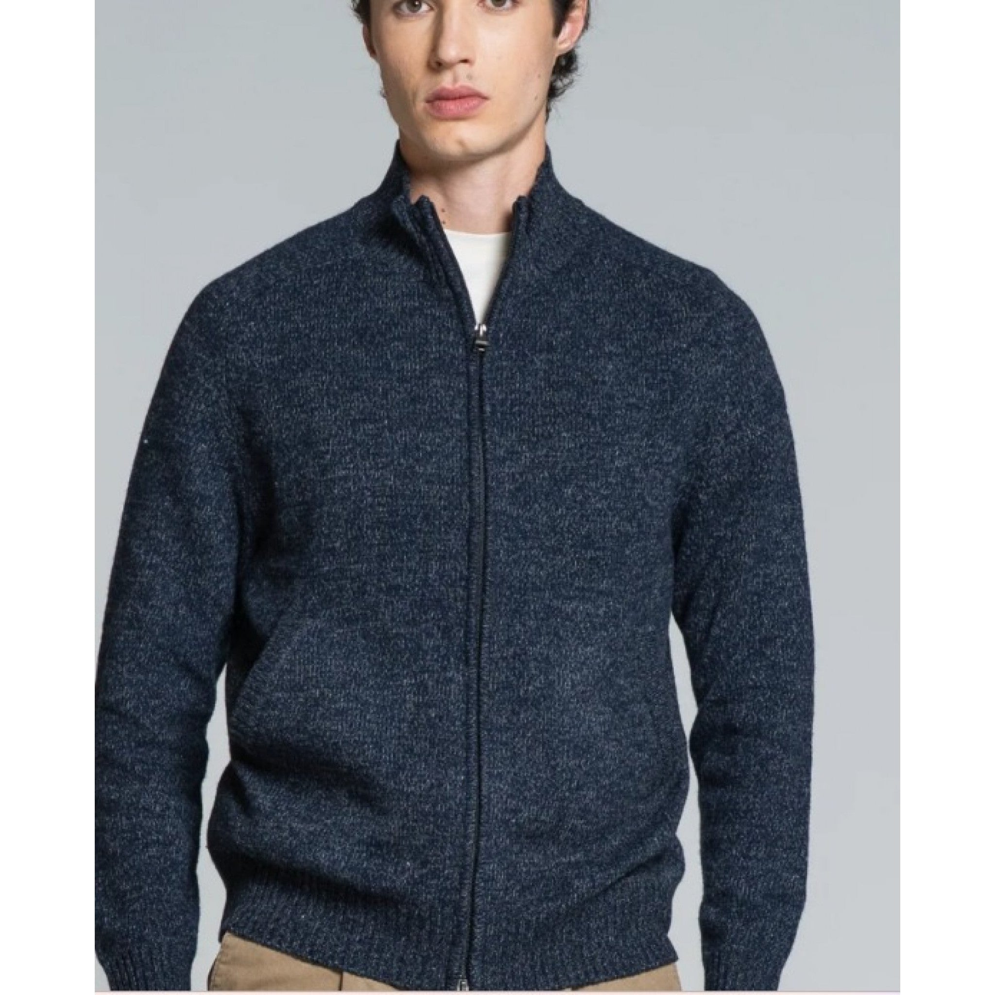 Impure conrad cardigan zip in mouline'