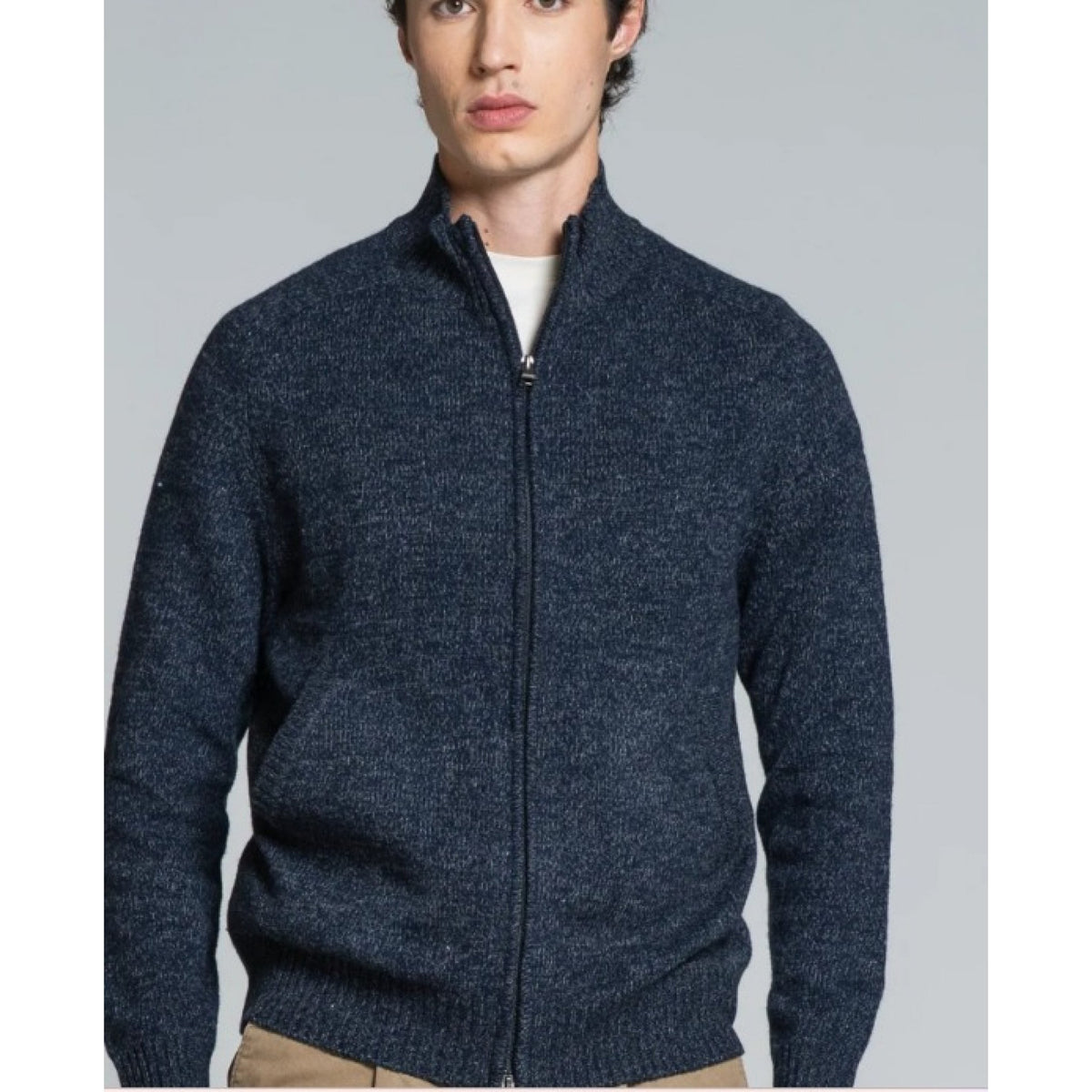 Impure conrad cardigan zip in mouline'