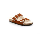 Ciabatta sara  doppia fibbia in camoscio