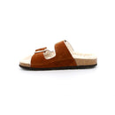 Ciabatta sara  doppia fibbia in camoscio