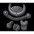 jibbitz™ silver metal mix 5 pack