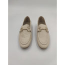 Mocassino in pelle con morsetto in tinta