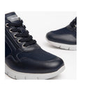 Sneaker donna in pelle con zeppa