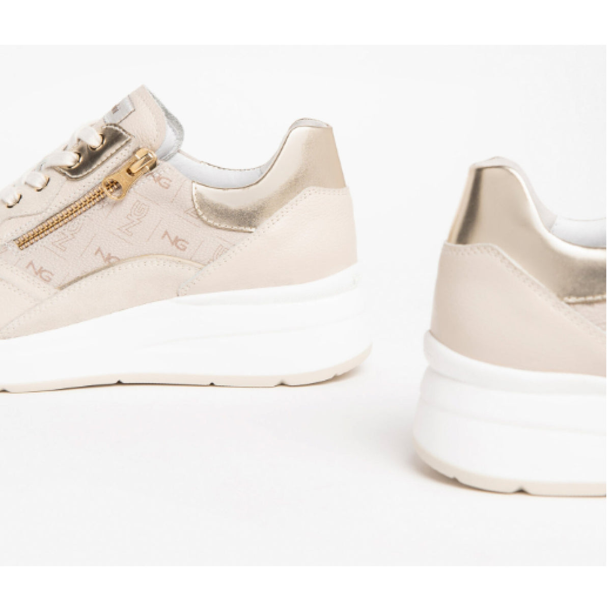 Sneakers donna in pelle e camoscio