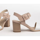 Sandalo donna in pelle