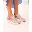 Sneakers donna in pelle, suede e tela