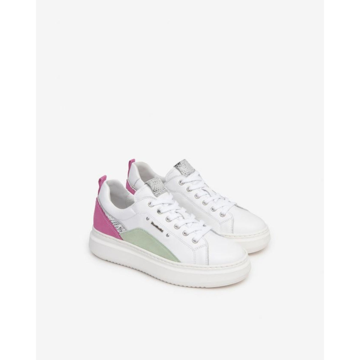 Sneakers donna in pelle e suede