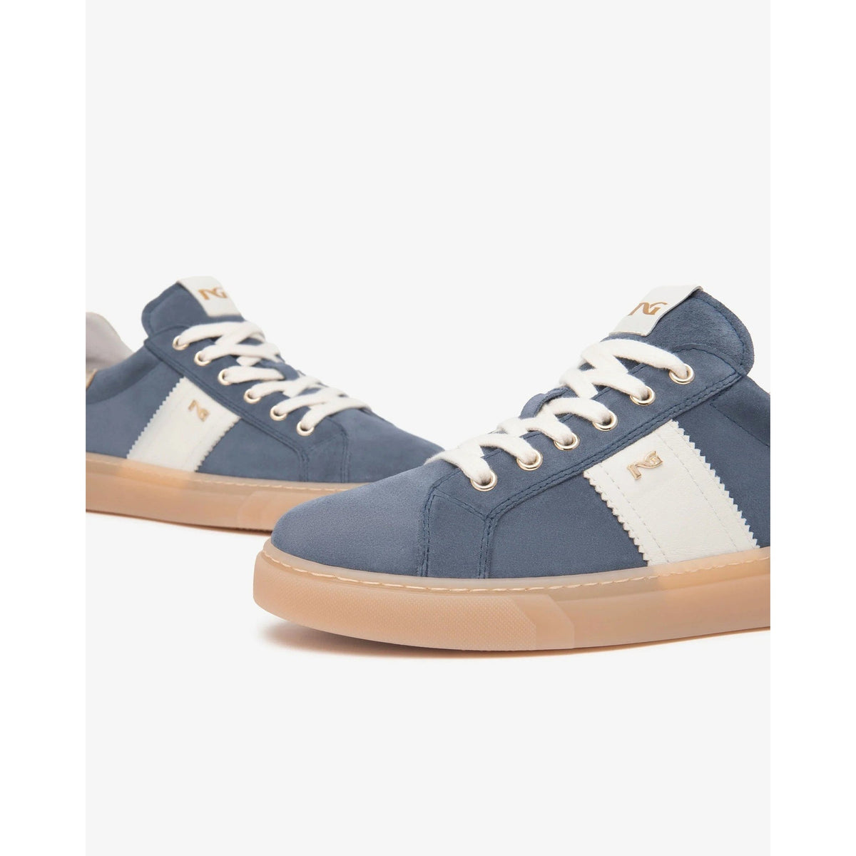 Sneakers da donna in pelle scamosciata e pelle