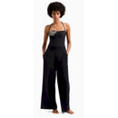 Armani pantaloni  essential in viscosa con borchie con logo