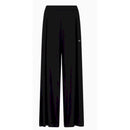 Armani pantaloni  essential in viscosa con borchie con logo