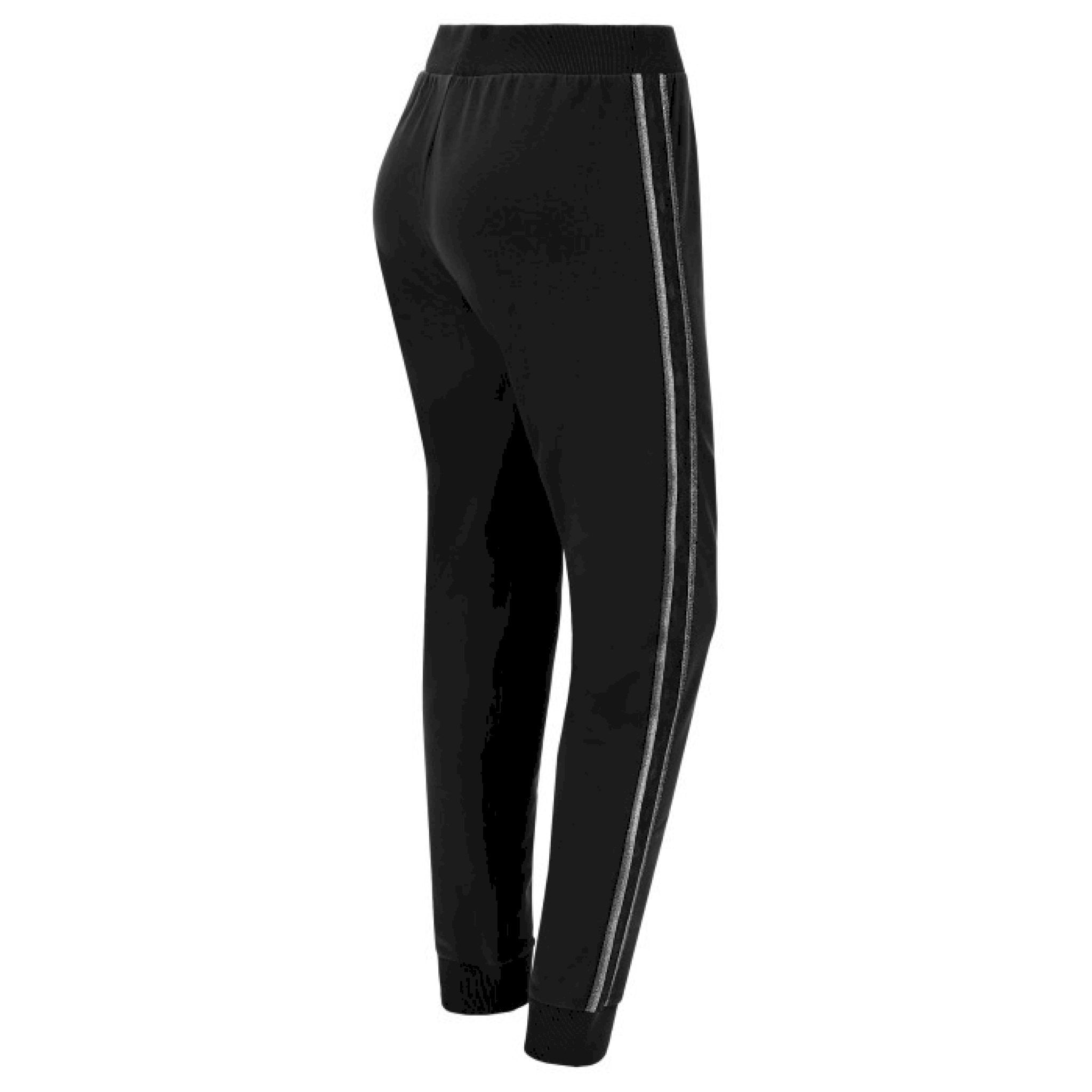 Pantalone felpa banda pizzo e lurex