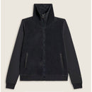 Freddy felpa collo alto da donna in velluto con zip e logo strass