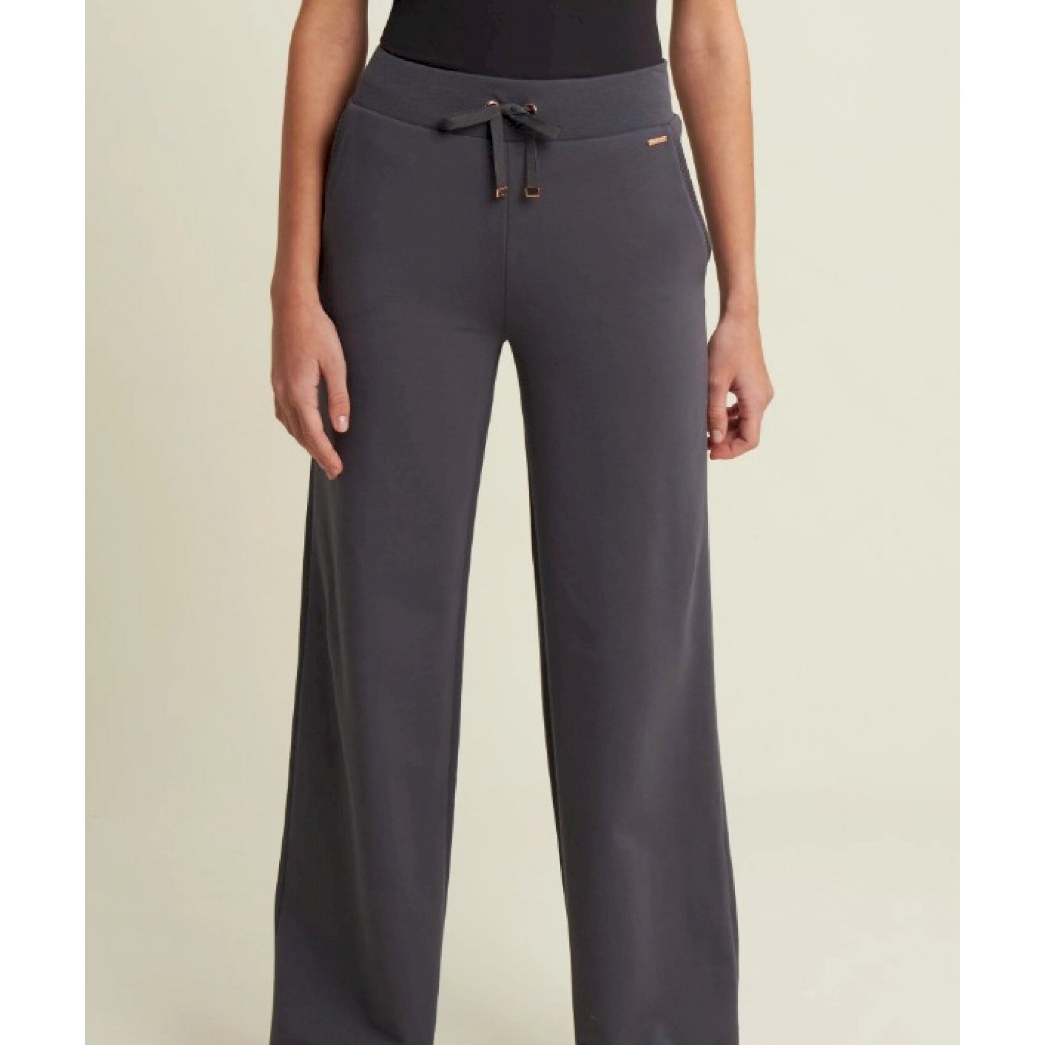 Freddy pantaloni donna wide leg con dettagli micro-trecce