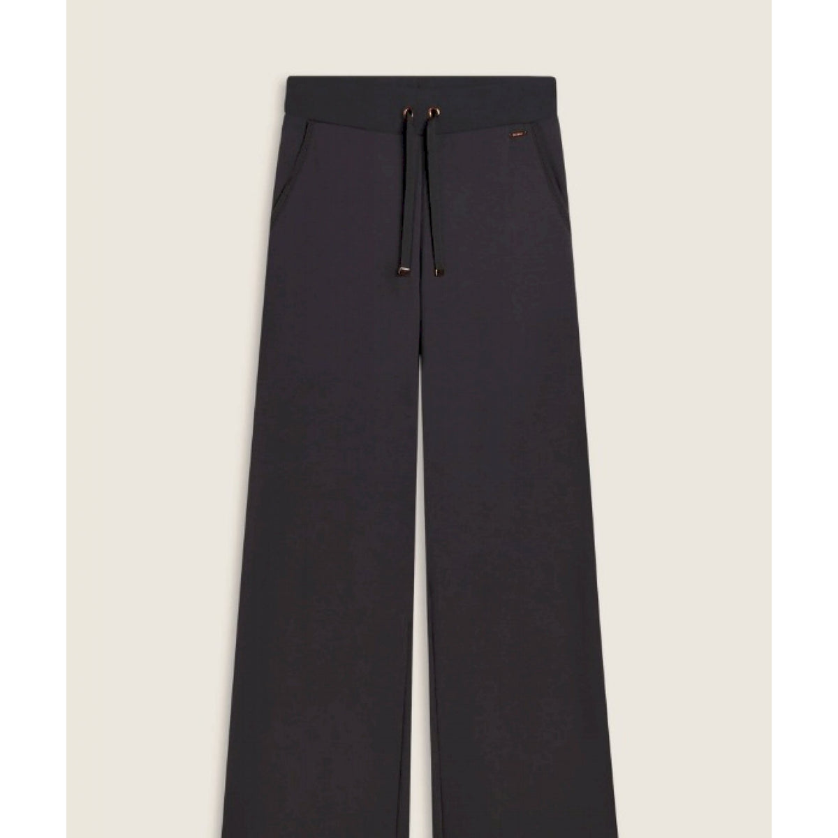 Freddy pantaloni donna wide leg con dettagli micro-trecce
