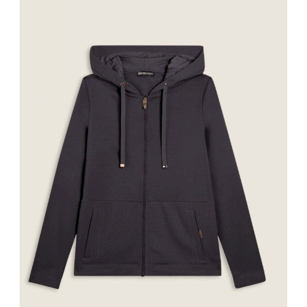 Freddy felpa donna con cappuccio e inserti micro-trecce