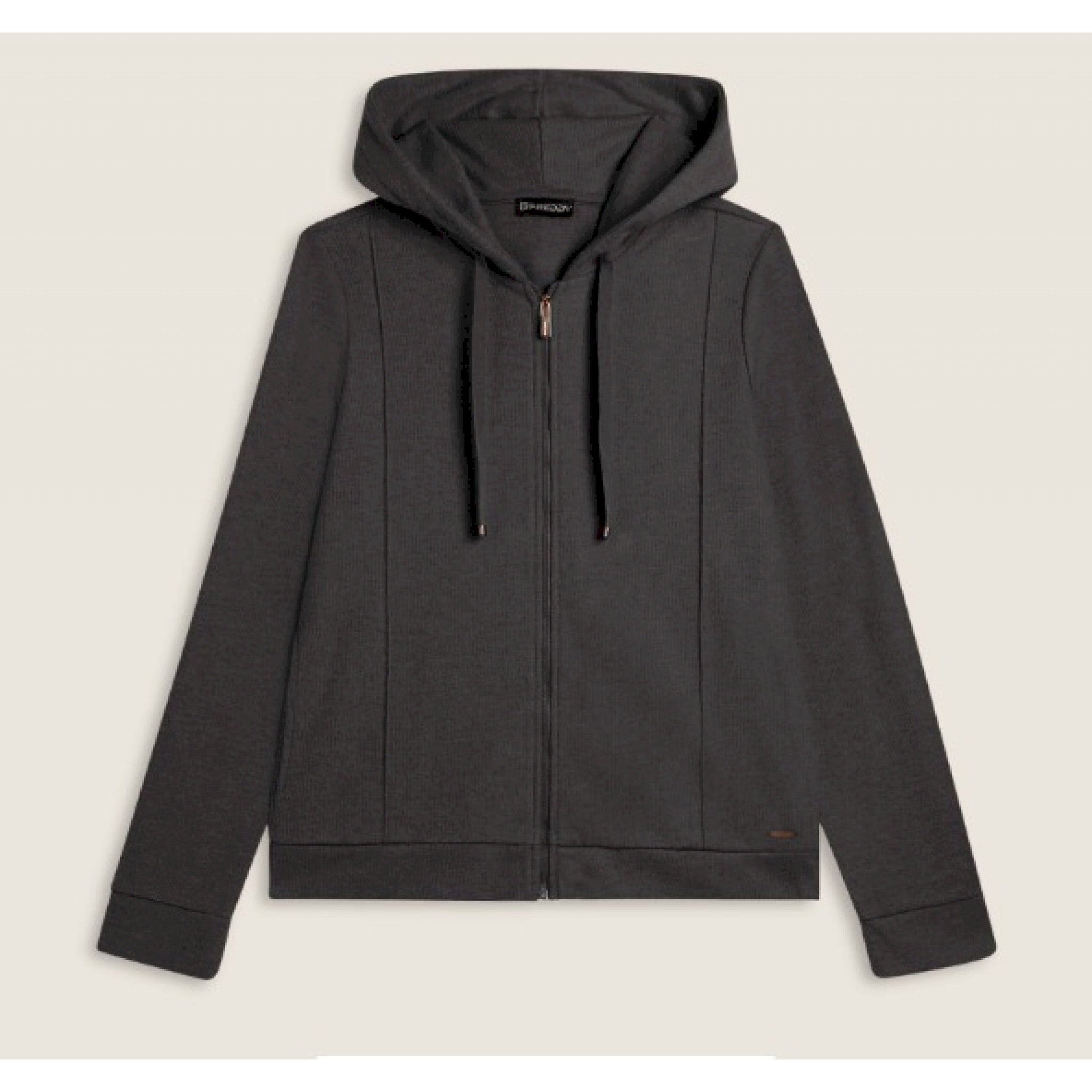 Freddy felpa donna con cappuccio e zip, effetto tricot