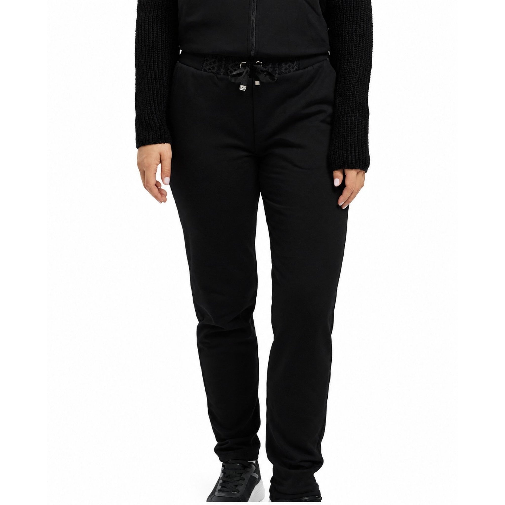 Freddy pantaloni in felpa modal con dettagli in trama geometrica