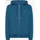Sun 68 felpa con zip in cotone
