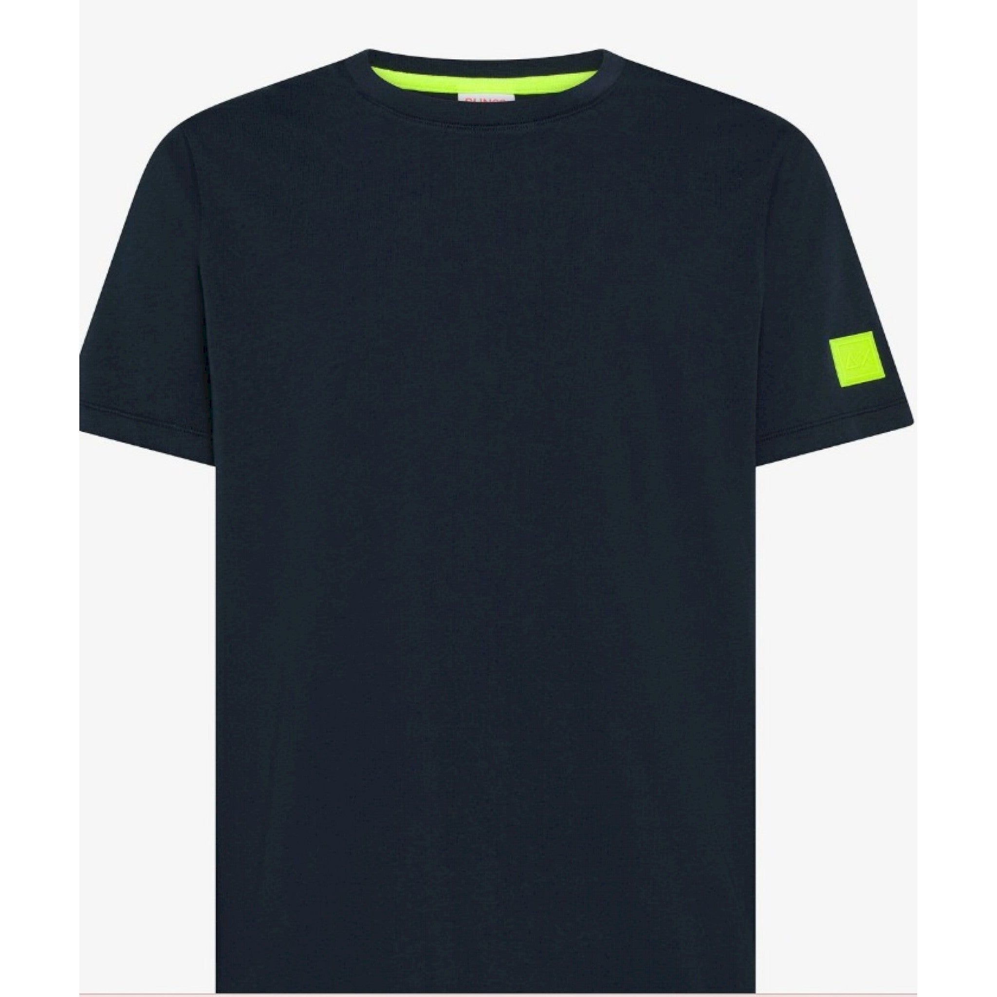 Sun 68 t-shirt con patch fluo in cotone blu navy