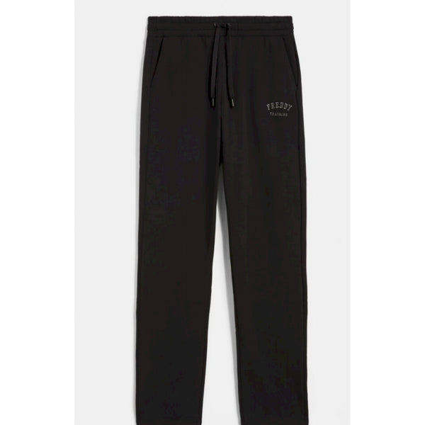 Freddy pantaloni in felpa con fondo dritto e logo ricamato