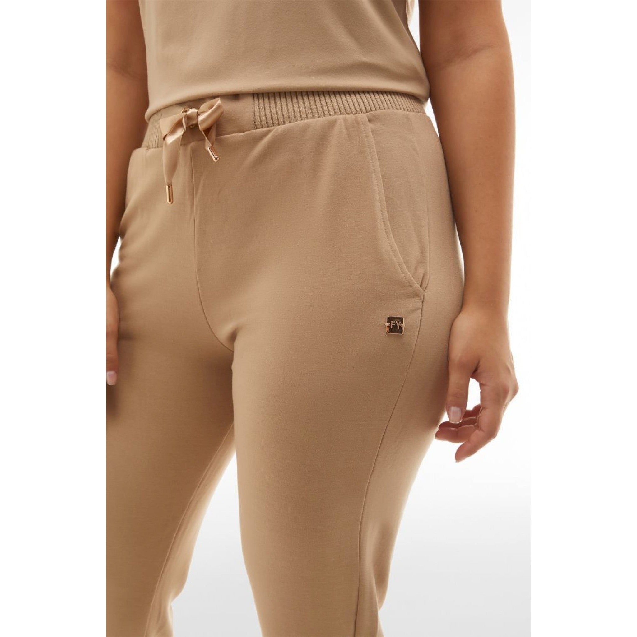 Frreddy pantaloni in felpa di viscosa con inserti in costina
