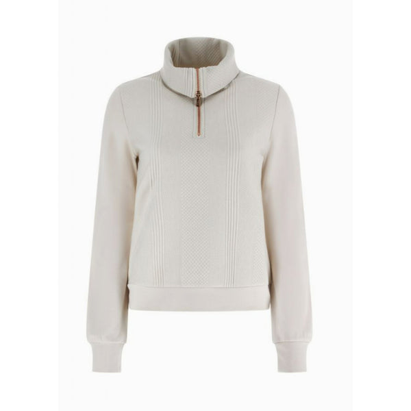 Freddy felpa collo alto in tessuto effetto lana a trecce