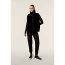 Freddy gilet donna zip e collo alto in pelliccia sintetica rigata