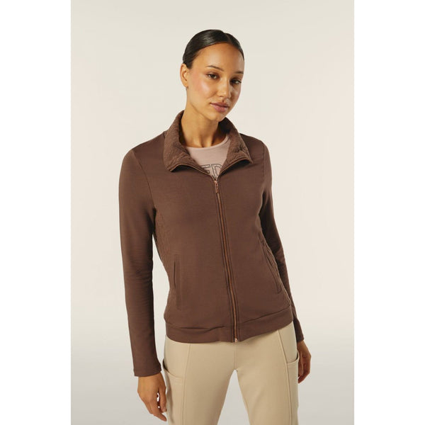 Freddy felpa zip e collo alto con inserti a trecce su fianchi e collo