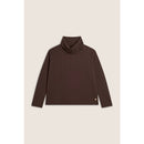 Freddy maglia donna in felpa bonded a trecce con collo a tubo