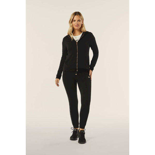 Freddy felpa donna in viscosa con zip e cappuccio in velluto