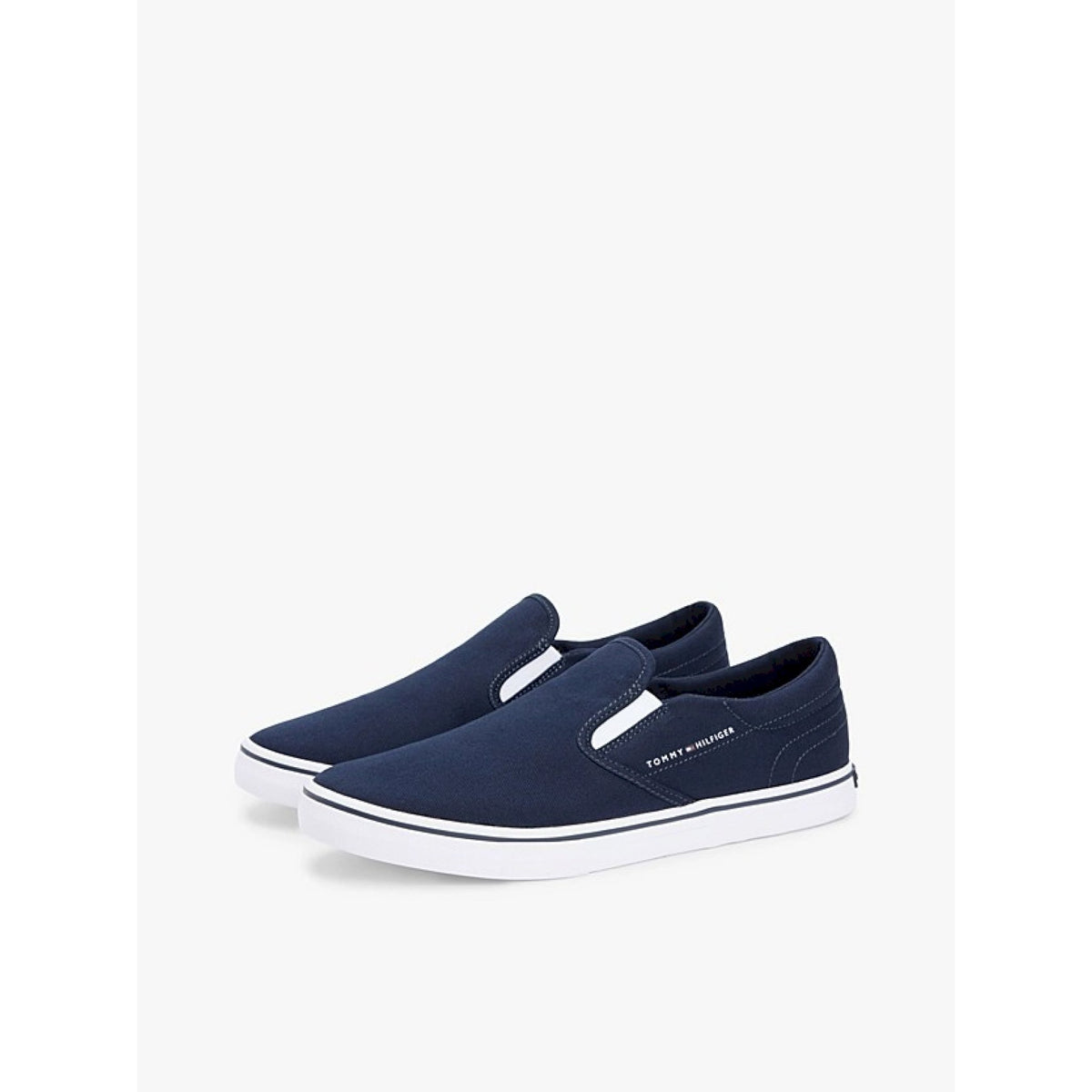 Sneakers slip on in tela di cotone