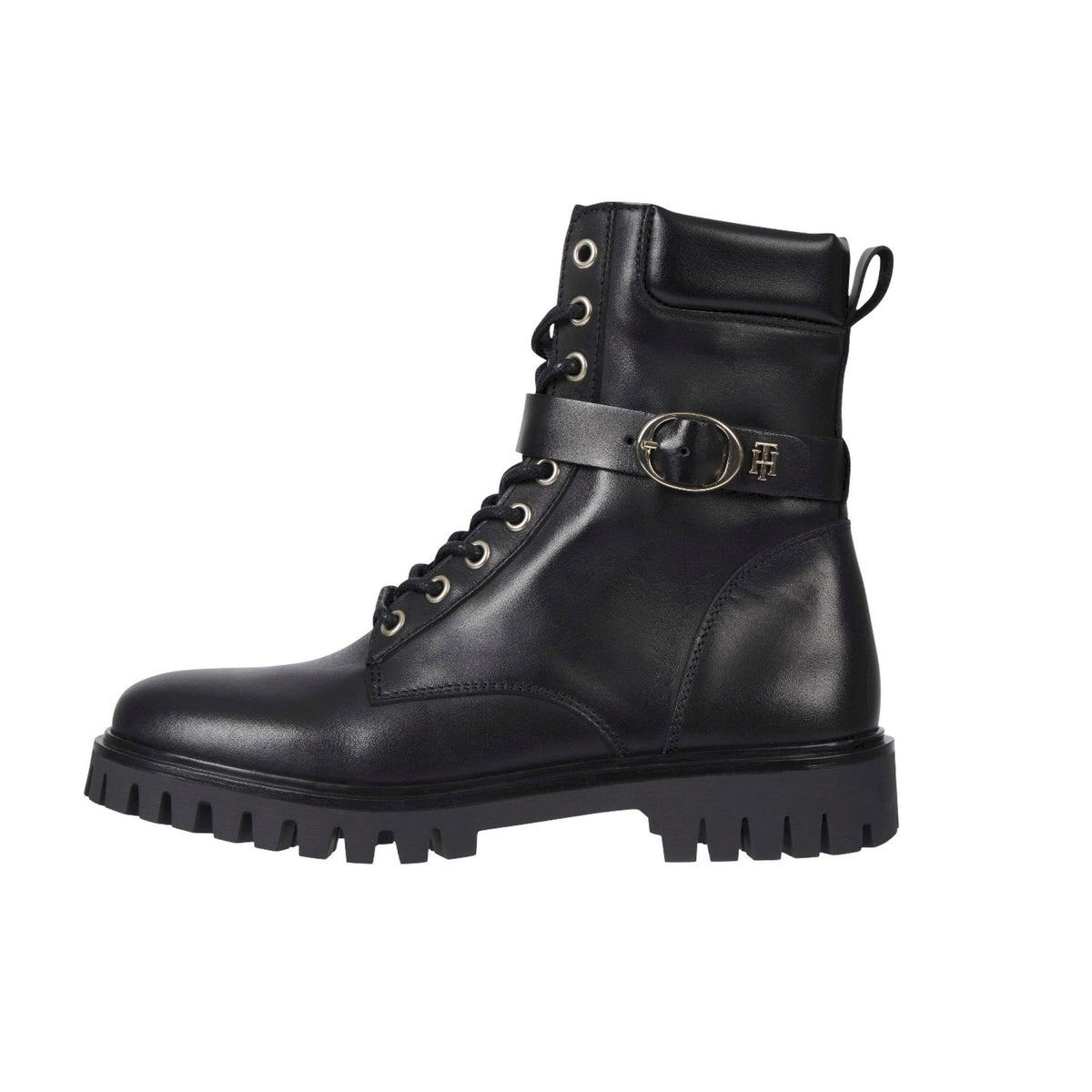 Buckle lace up boot