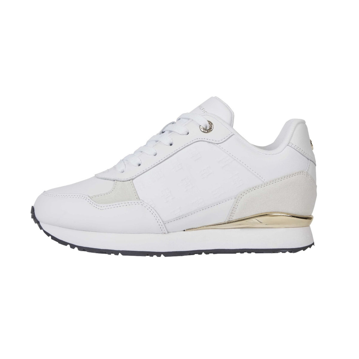 Metallic monogram emboss sneaker