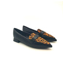 Mocassino in pelle c/animalier