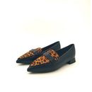 Mocassino in pelle c/animalier