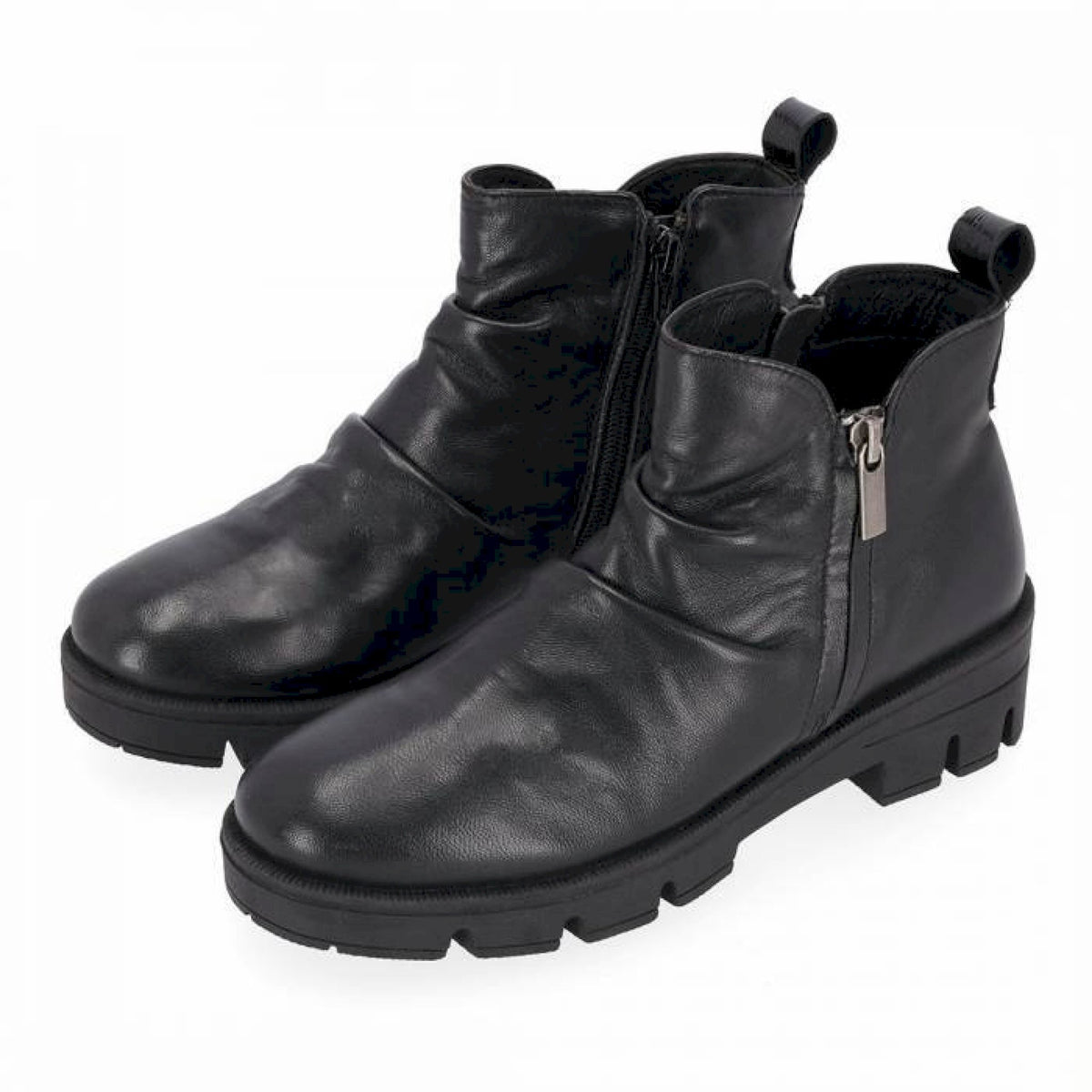 Stivaletto flex in pelle f.do carroarmato