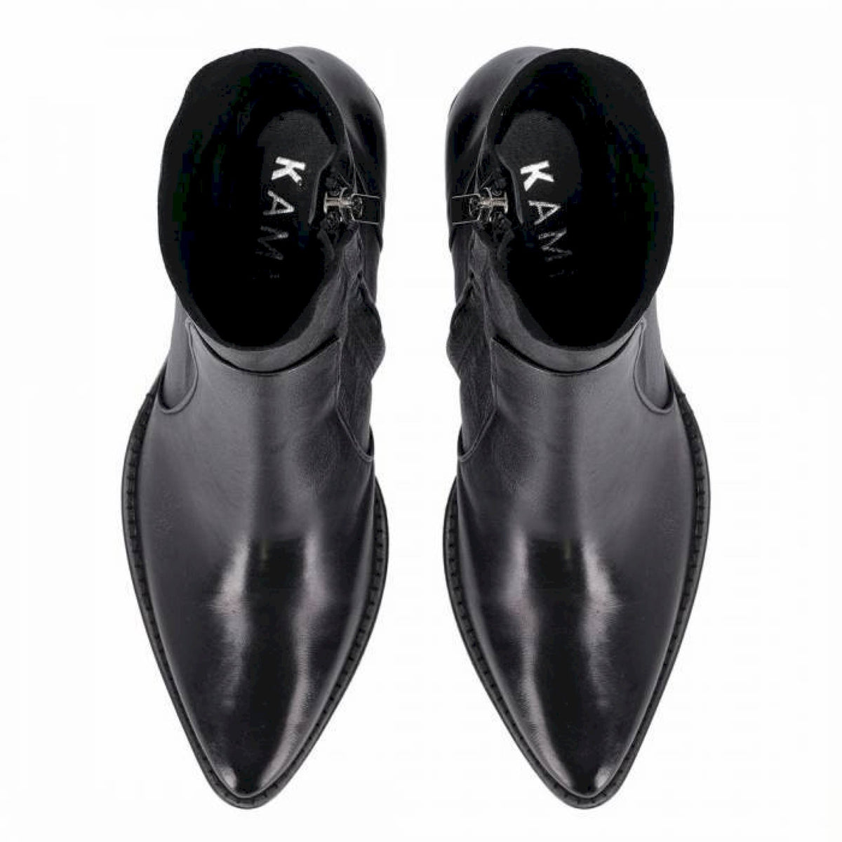 Stivaletto texano in pelle c/cerniera