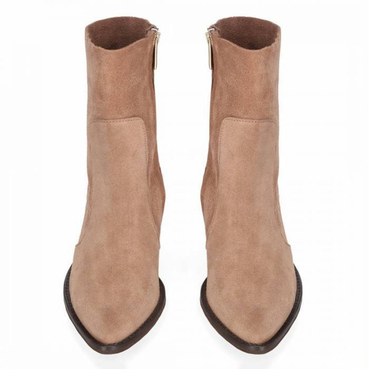 Stivaletto texano in camoscio c/cerniera