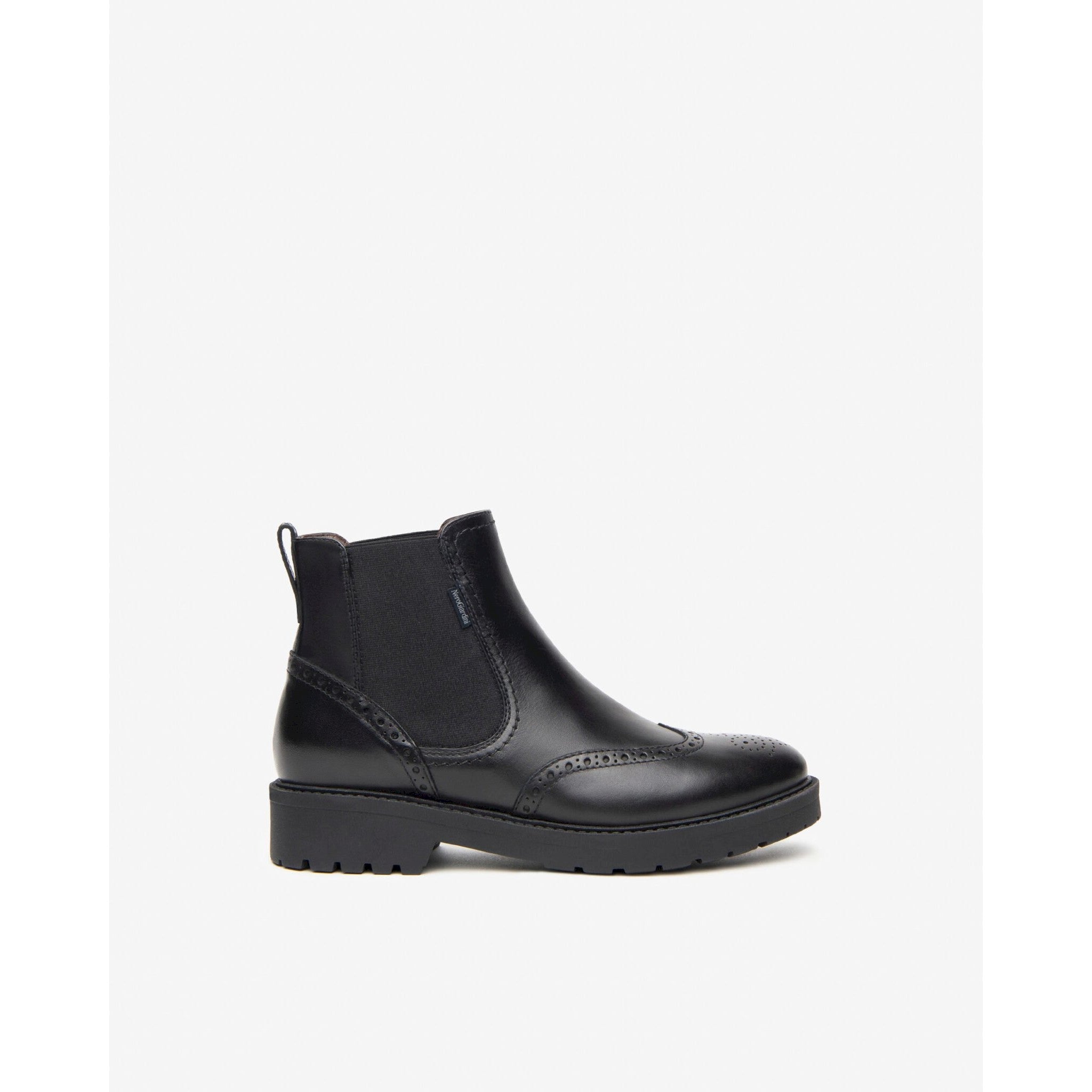 Nero giardini stivaletti chelsea donna in pelle