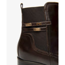 Stivaletti donna in pelle e tessuto