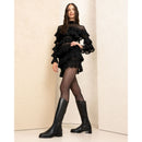 Stivali donna in pelle e materiale tecnico