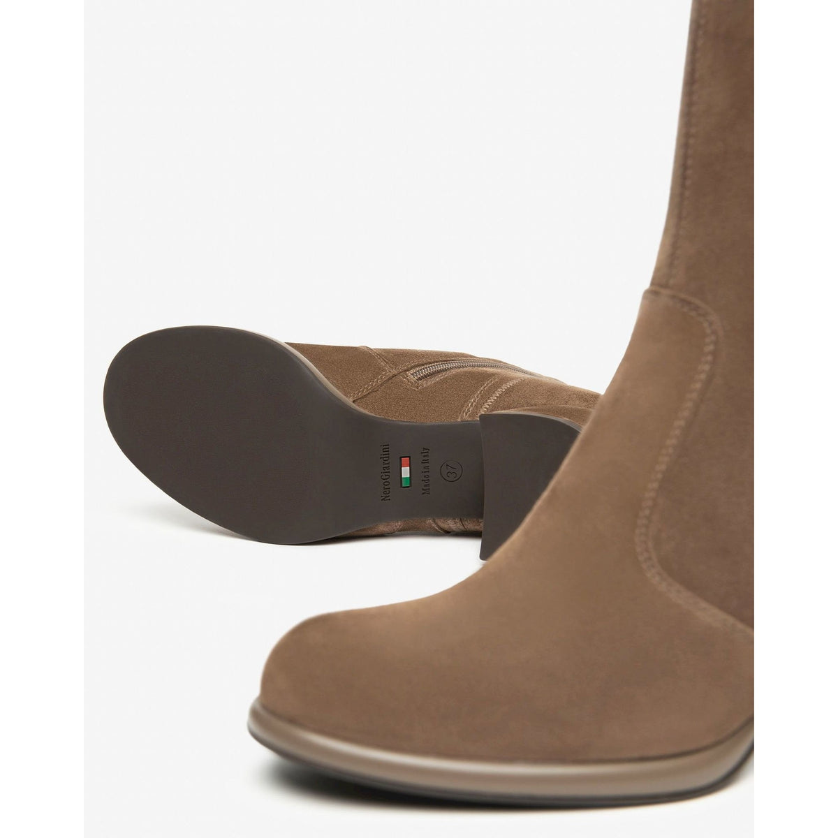 Tronchetti donna in suede e materiale tecnico