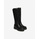 Stivali donna in pelle e materiale tecnico
