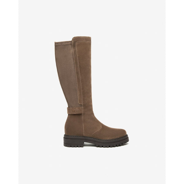 Stivali donna in pelle e materiale tecnico