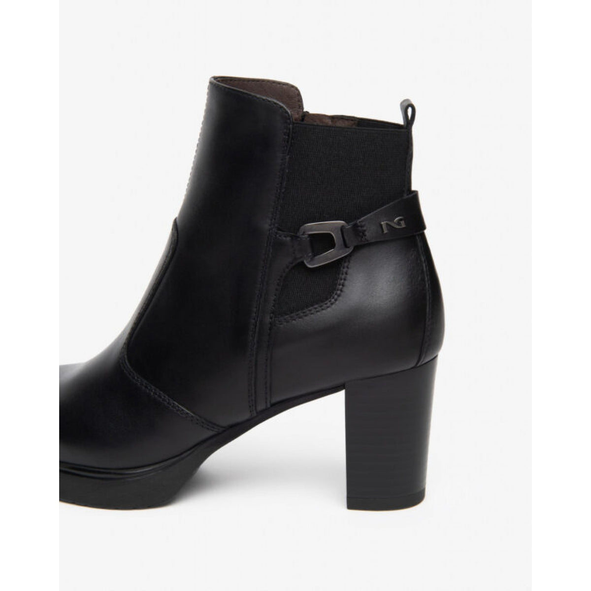 Guanto nero elastico nero pu.lesina l16720 ner