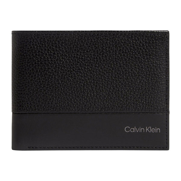 Calvin klein portafoglio rfid con portamonete in pelle