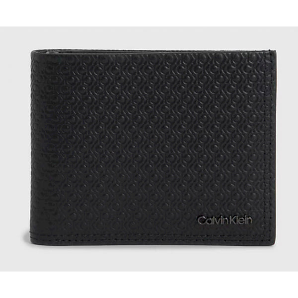 Calvin klein portafoglio porta banconote rfid in pelle con logo