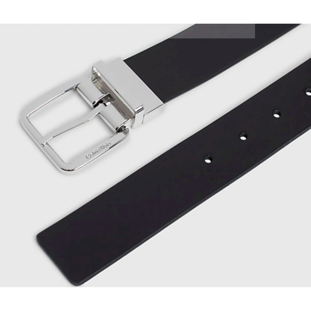Calvin klein cintura double-face in pelle