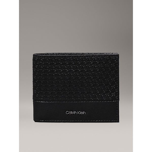 Calvin klein portafoglio rfid in pelle con logo