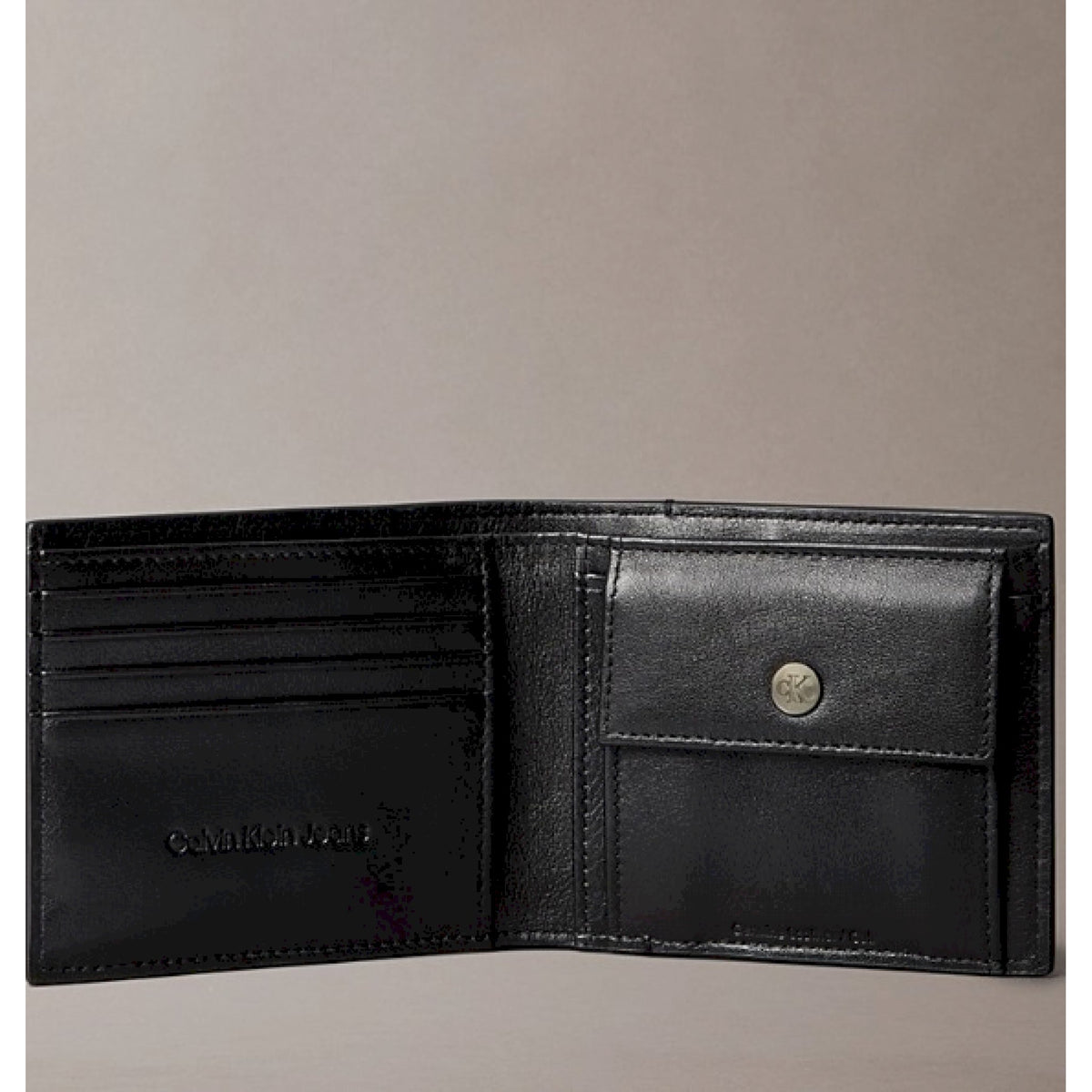 Calvin klein portafoglio con portamonete rfid in pelle